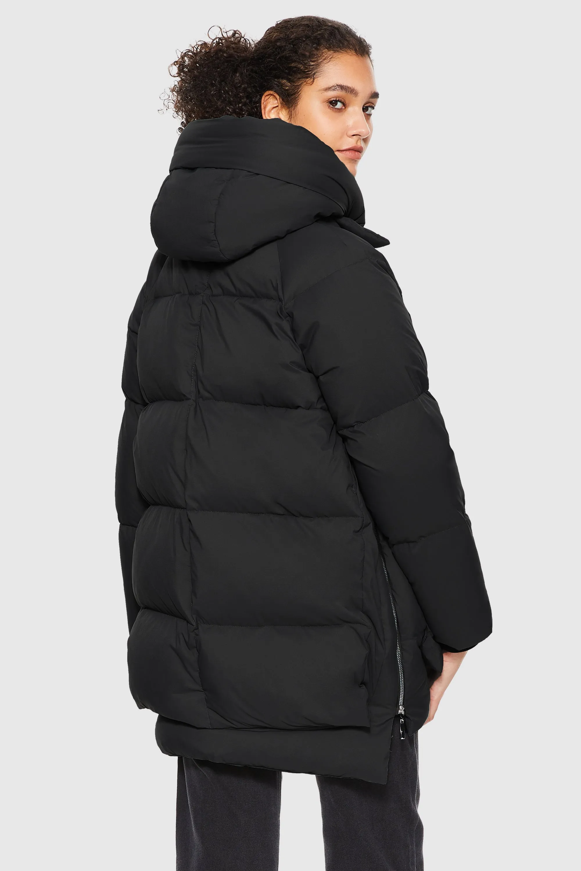 092 Thickened Hooded Puffer Jacket