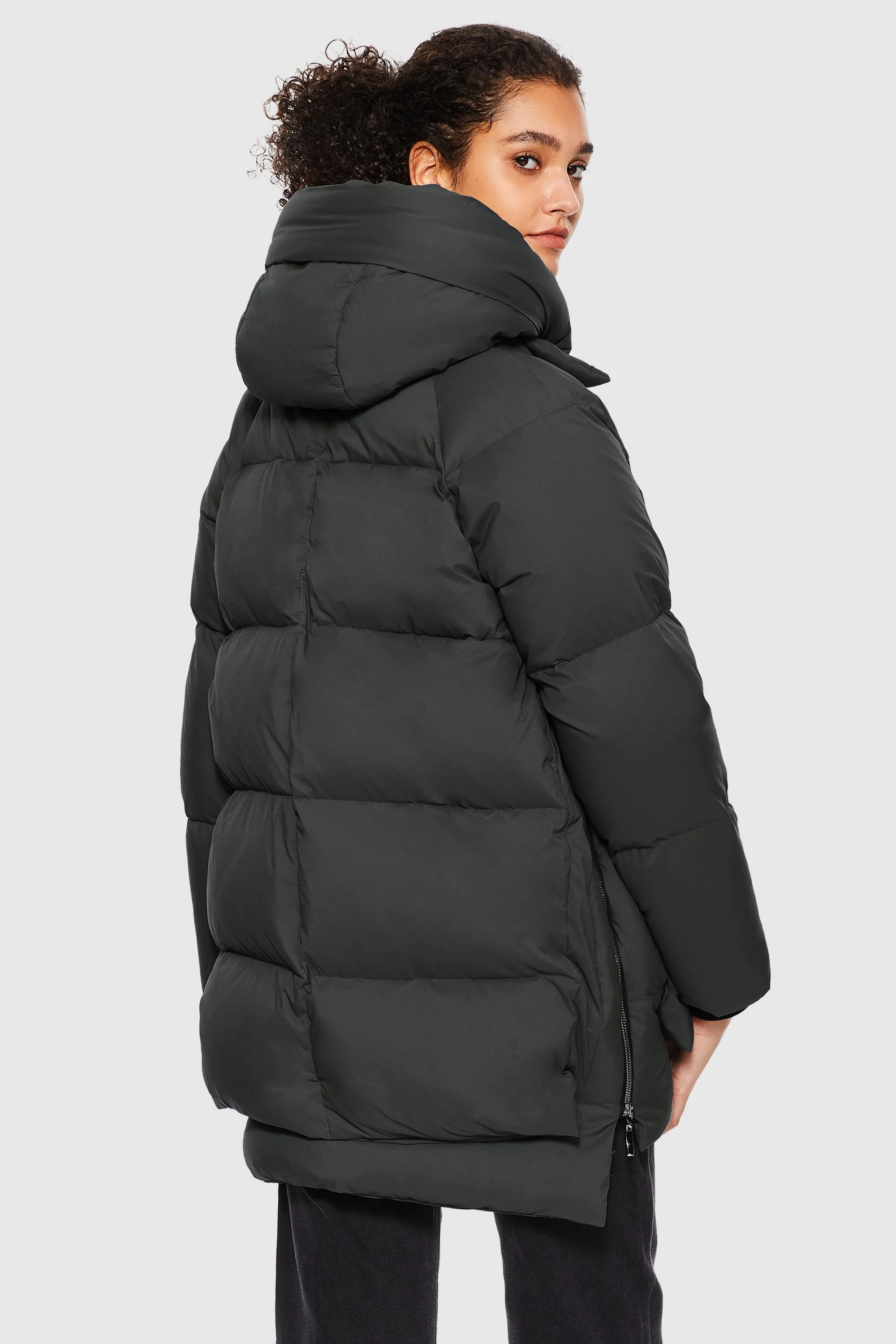 092 Thickened Hooded Puffer Jacket