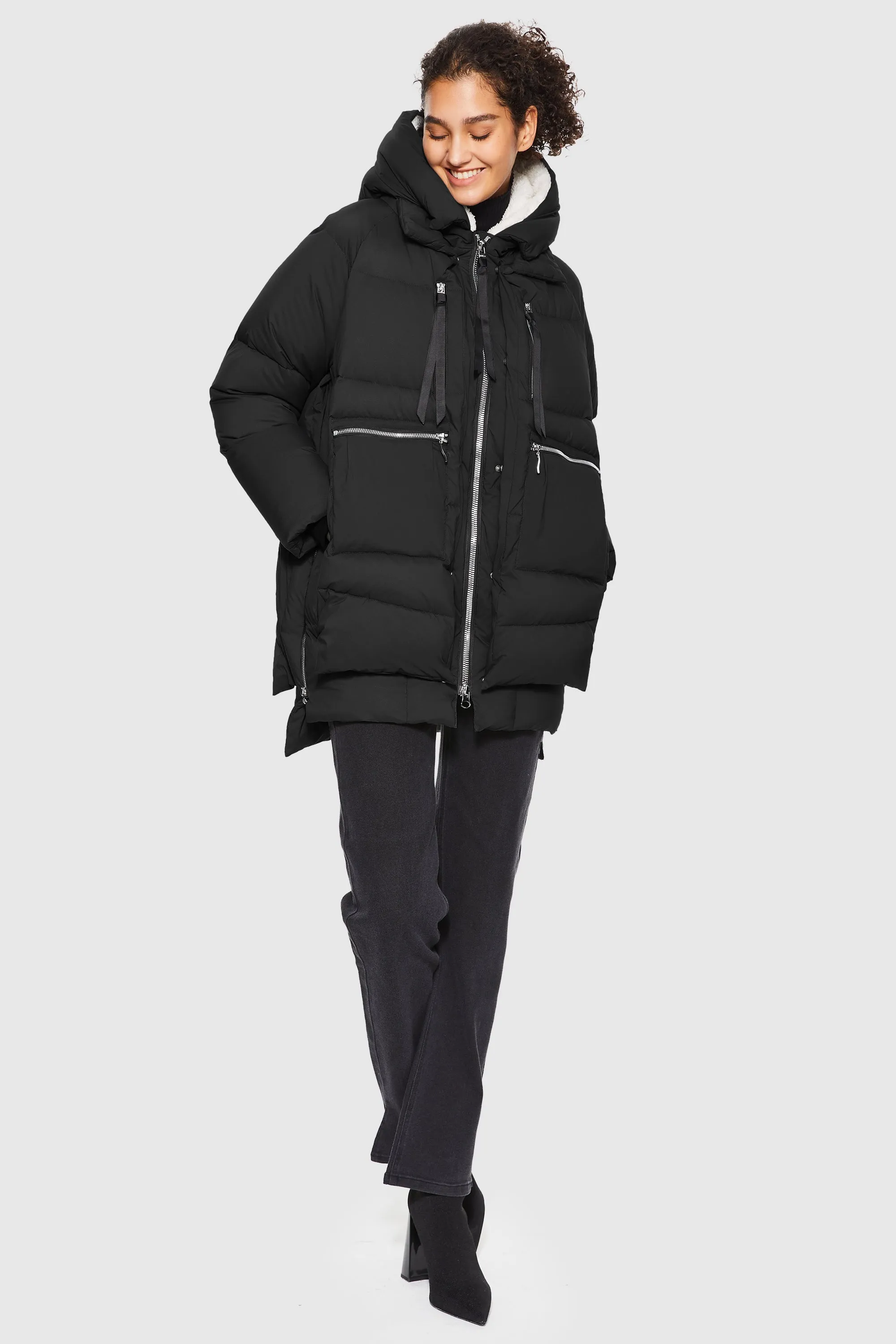 092 Thickened Hooded Puffer Jacket