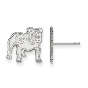 10k White Gold University of Georgia Small Mascot Post Earrings