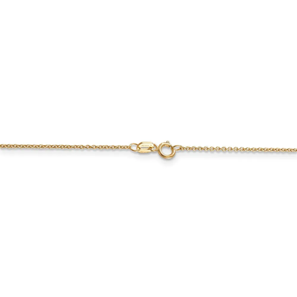 14k Yellow Gold Textured Boy In Overalls Necklace