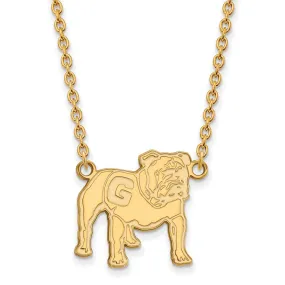 14k Yellow Gold U of Georgia Lg Logo Pendant Necklace