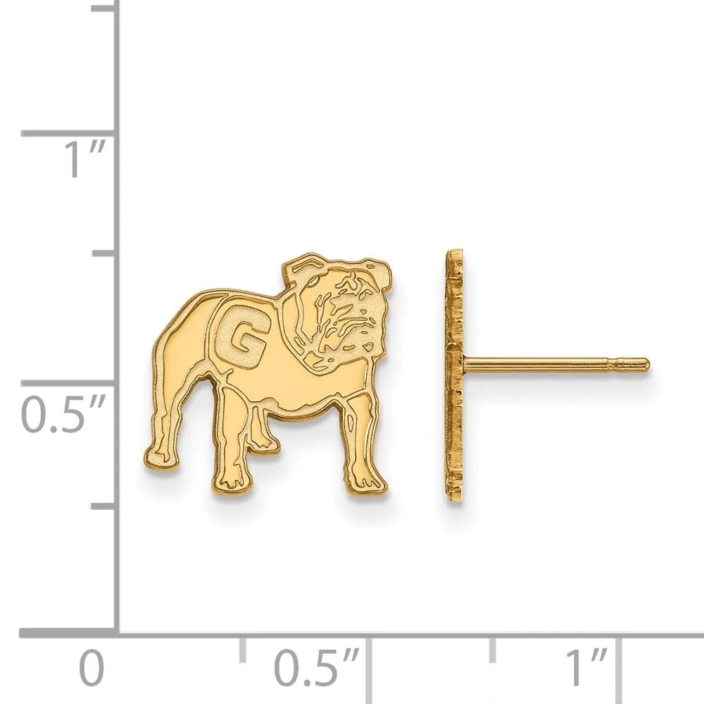 14k Yellow Gold University of Georgia Small Mascot Post Earrings