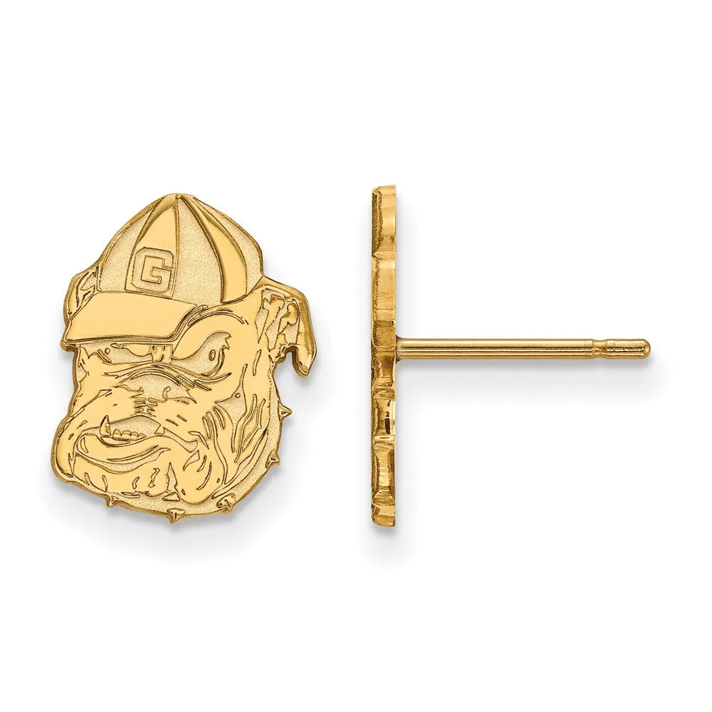 14k Yellow Gold University of Georgia Small Post Earrings