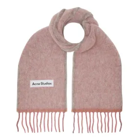 ACNE STUDIOS The Sustainable Edit Vally Logo Scarf - Dusty Pink