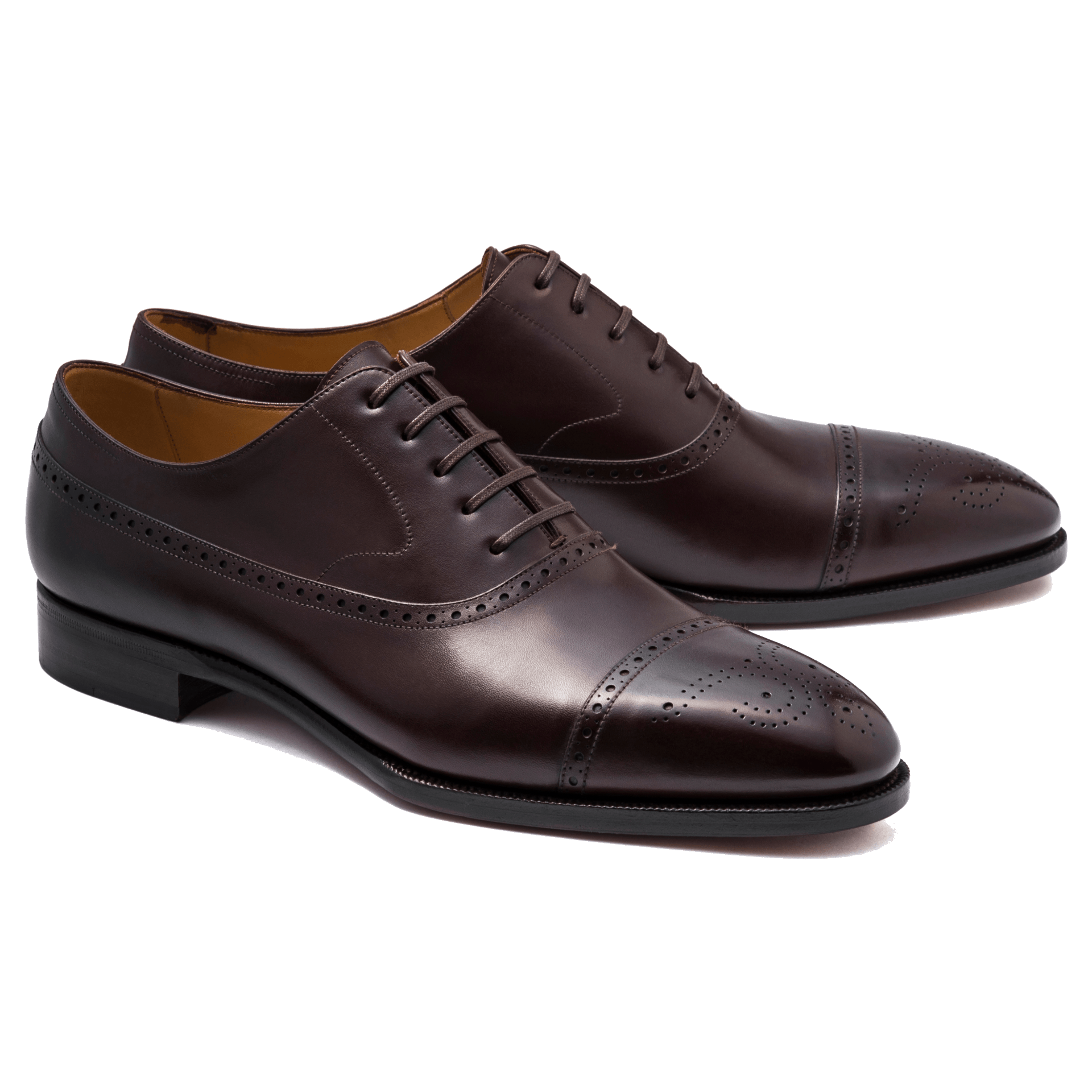 ARTISTA Semi Brogue Balmoral in Vegano Dark Brown