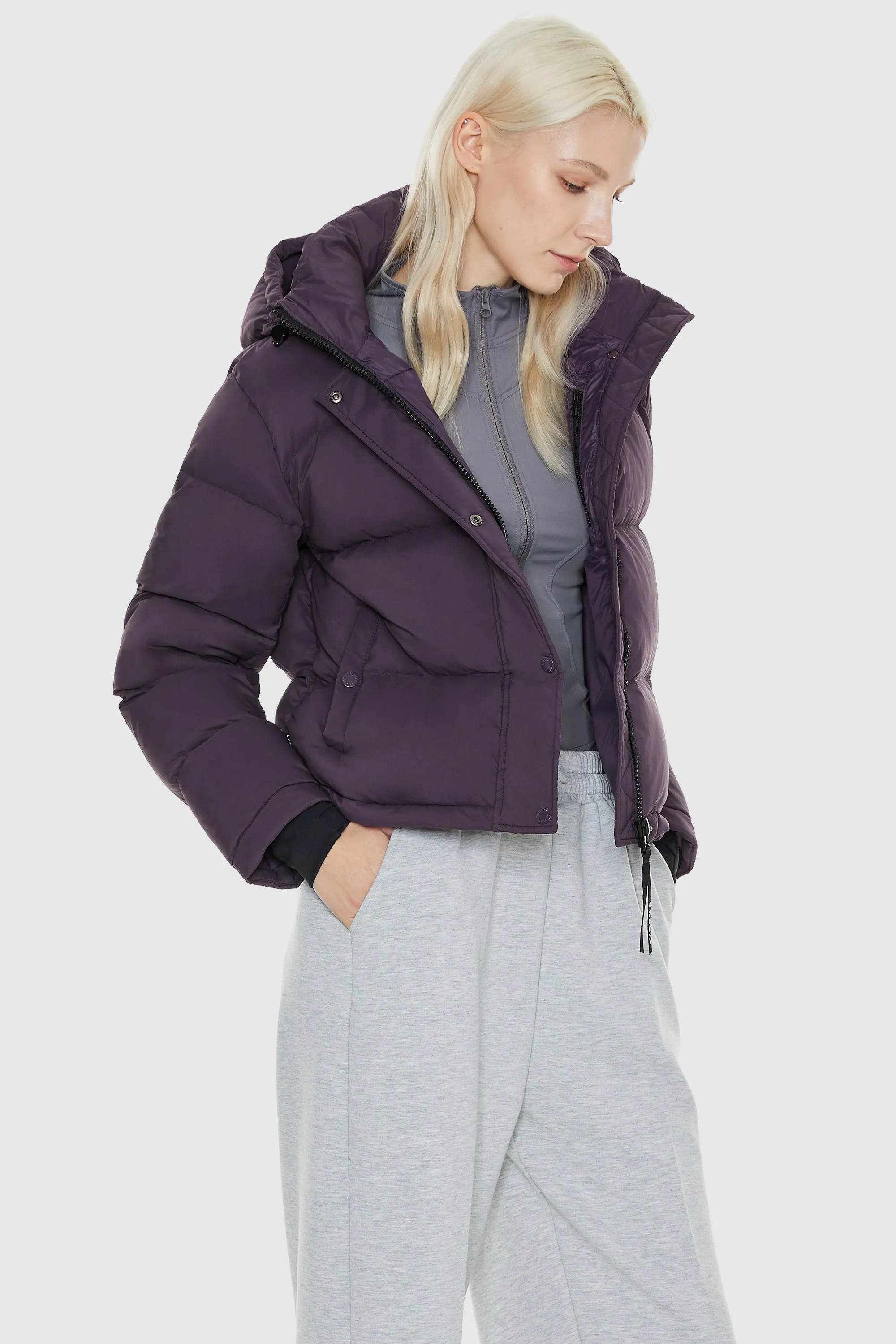 Aurora Cropped Thermal Puffer Jacket