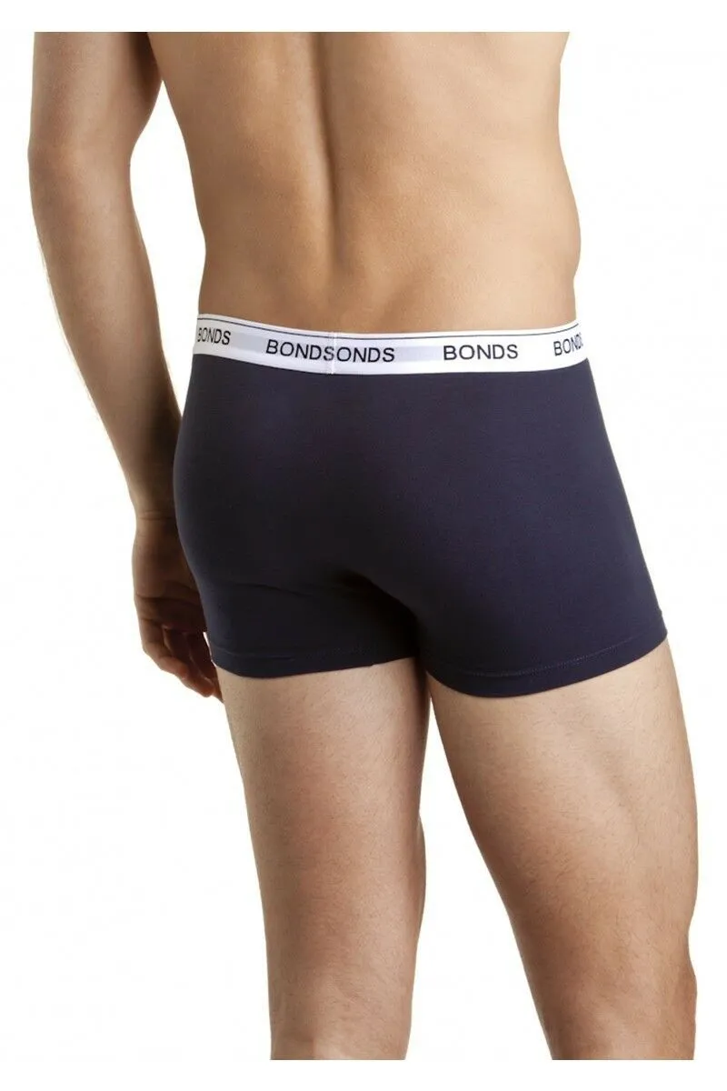 Authentic Bonds Mens Guyfront Trunks Underwear Shorts Navy/White