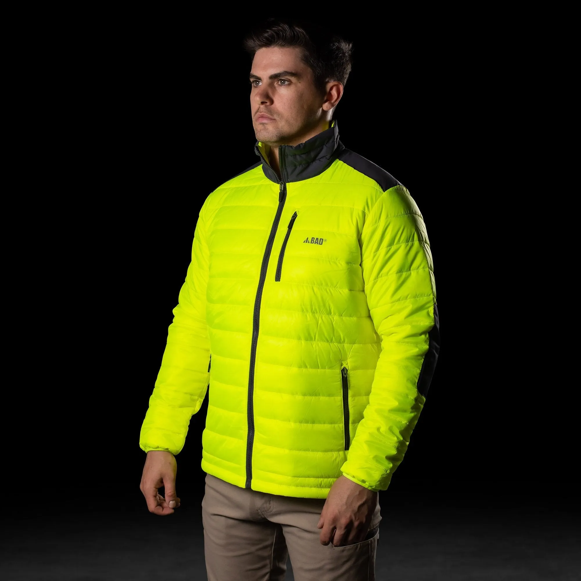 BAD HI-VIS DOWN PUFFER JACKET