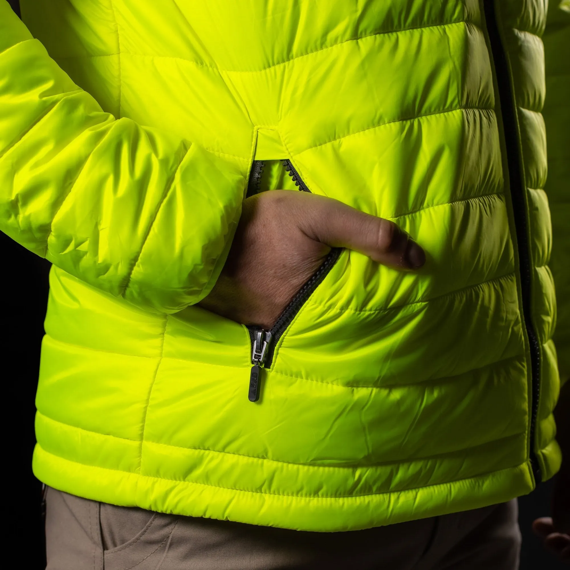 BAD HI-VIS DOWN PUFFER JACKET