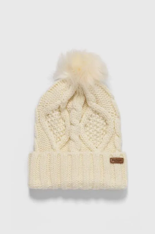 Barbour beanie and scarf beige color