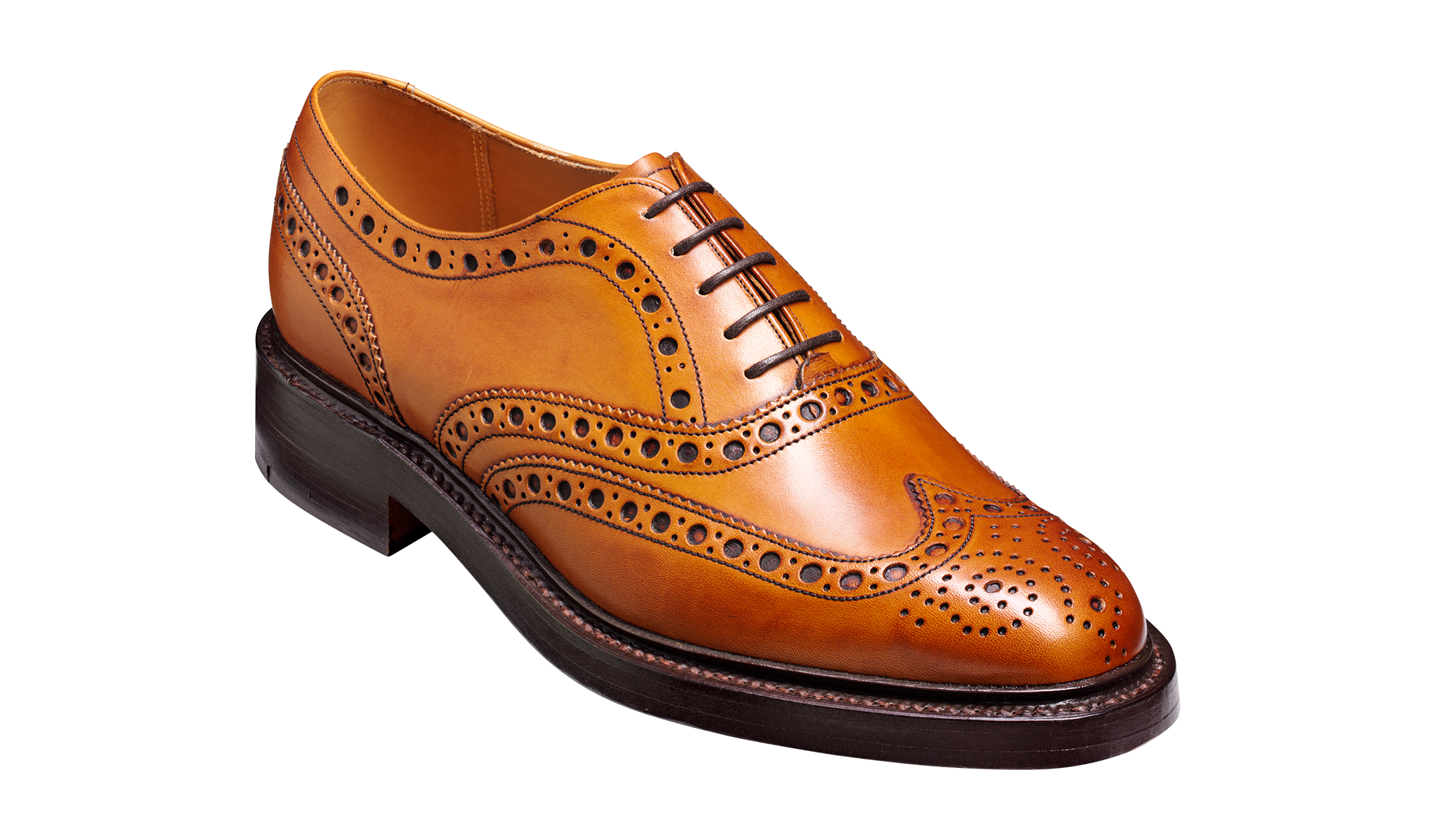 Barker Westfield  Full Brogue Calf Leather Shoe-  Cedar Calf