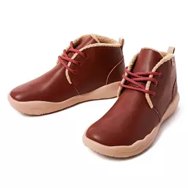 Bilbao Burgundy Split Leather Lace-up Boots Men