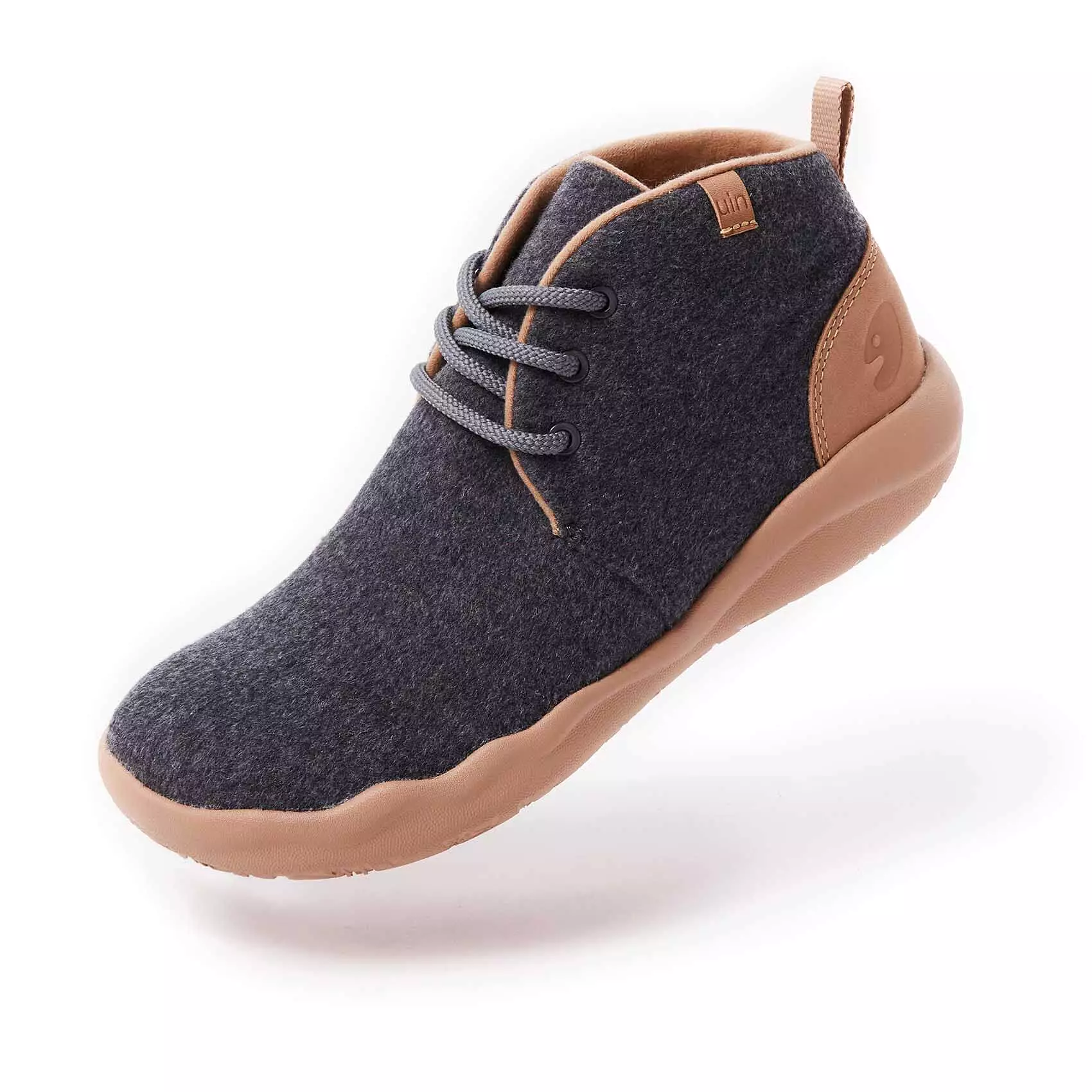 Bilbao Deep Grey Wool Lace-up Boots Men