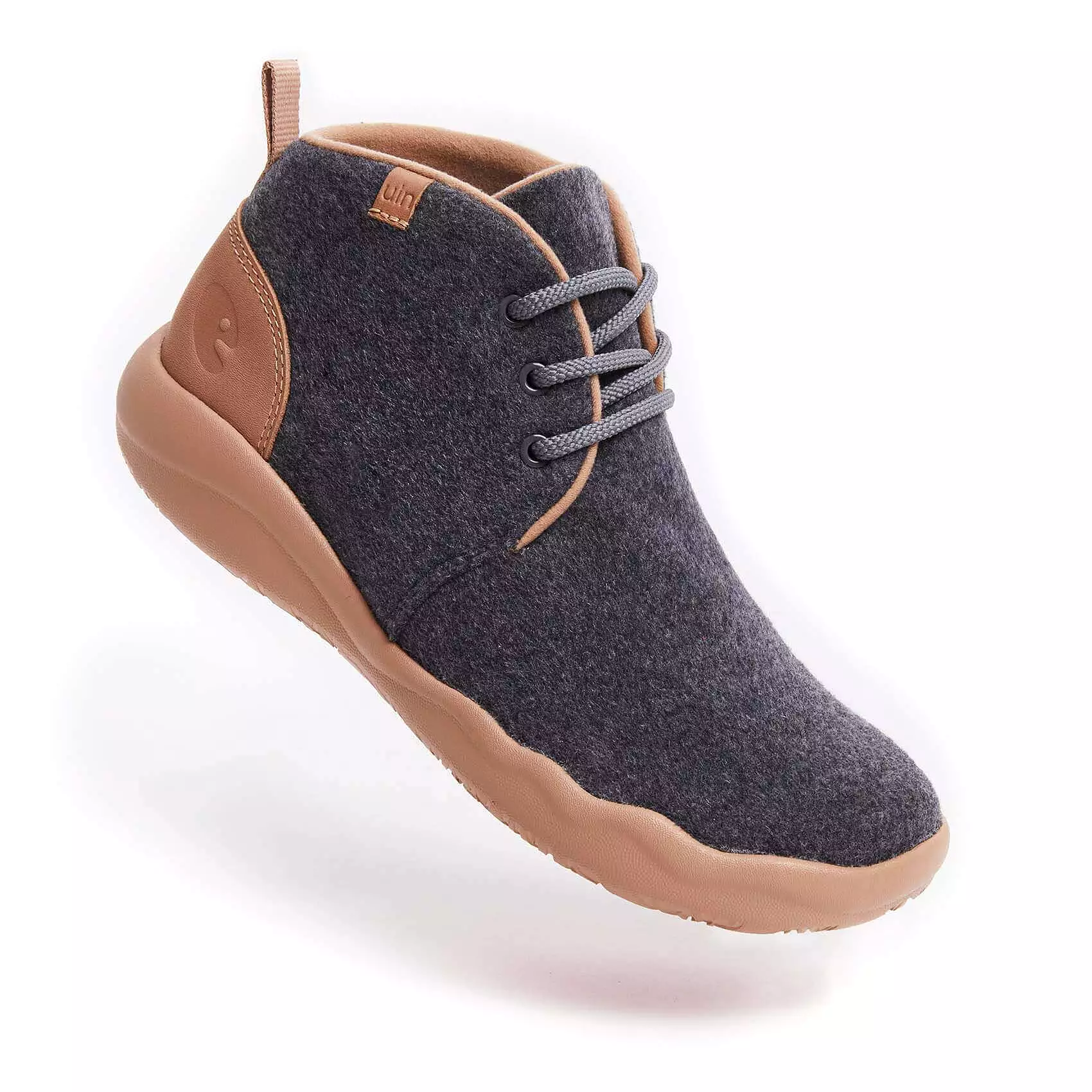 Bilbao Deep Grey Wool Lace-up Boots Men