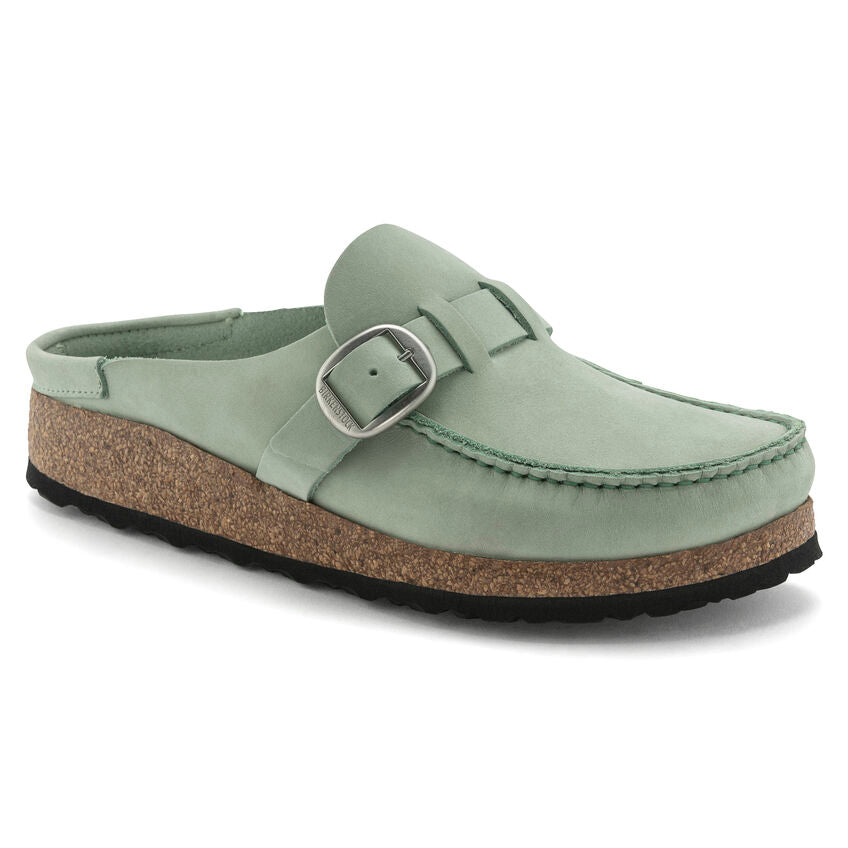 Birkenstock Women's Buckley Nubuck Leather (Matcha - Narrow Fit)