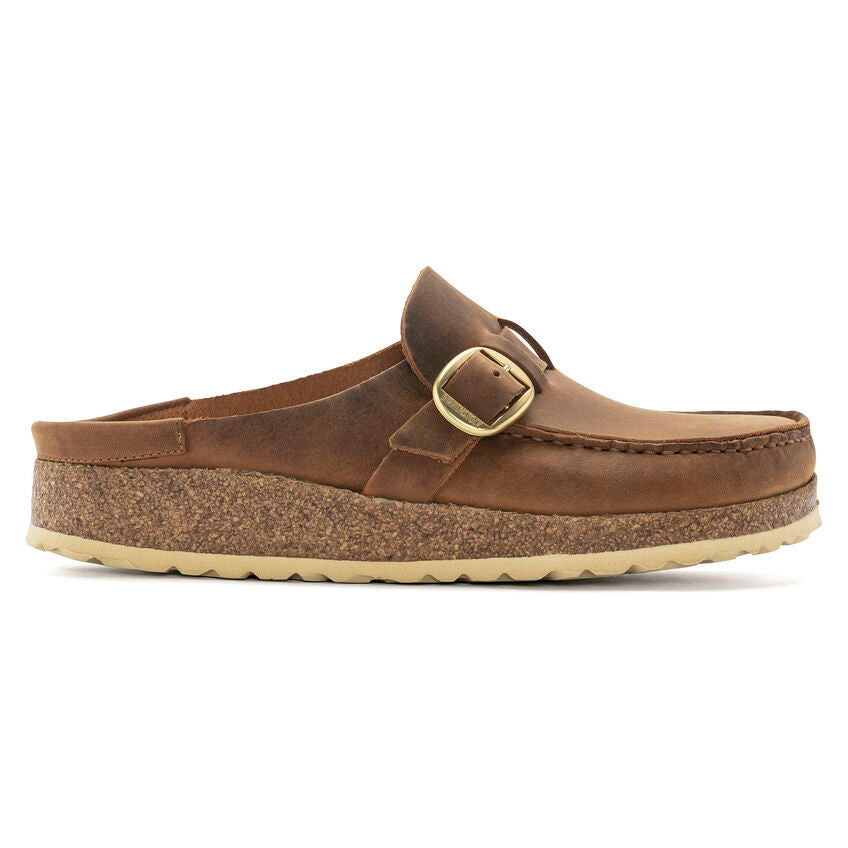 Birkenstock Women's Buckley Oiled Leather (Cognac - Regular fit)