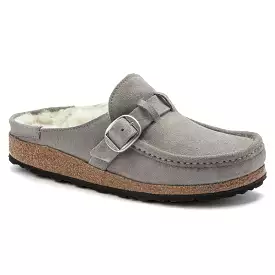 Birkenstock Women's Buckley Shearling Suede Leather (Stone Coin - Narrow Fit)