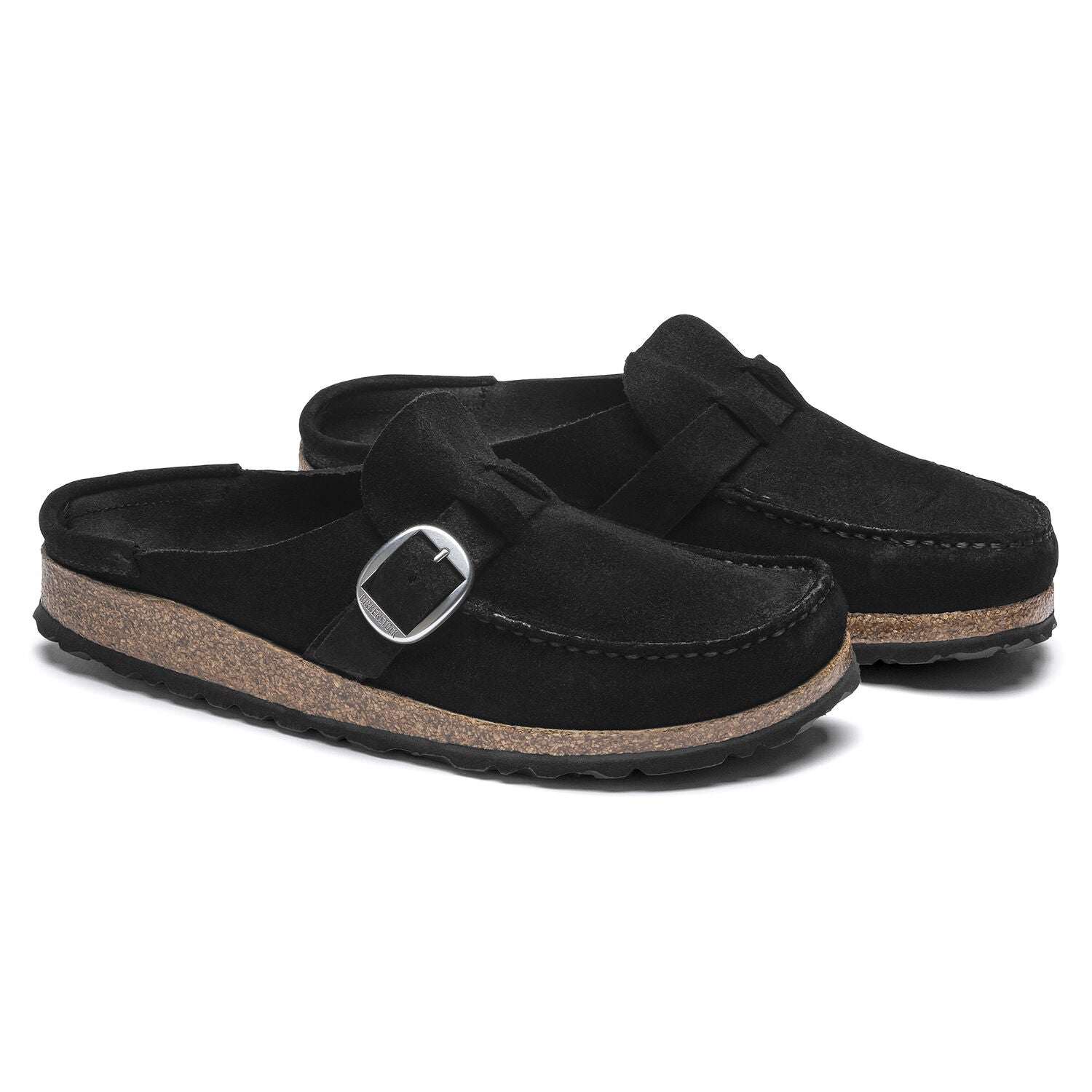 BIRKENSTOCK Women's Buckley Suede Leather Narrow (Black - Regular Fit)