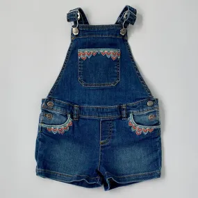 Bonpoint Blue Denim Shorts Overalls: 4 Years