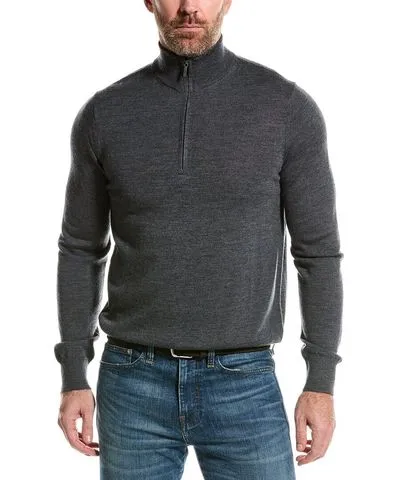 Brooks Brothers Wool 1/2-Zip Mock Sweater