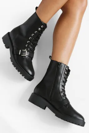 Buckle Combat Boots