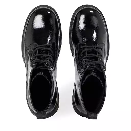 Calvin Klein Chunky Combat Lace Up Boots Black