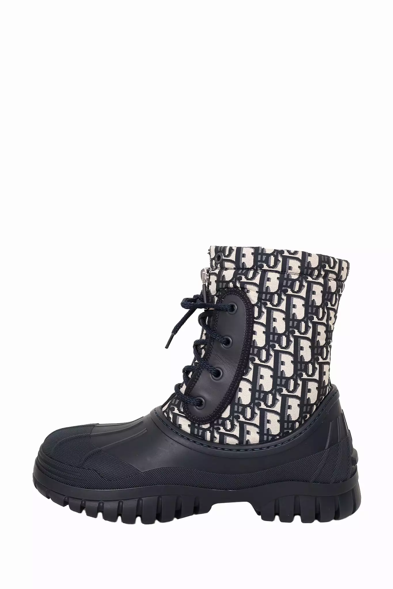 Christian Dior D-Venture Oblique Jacquard Combat Boots Size 37