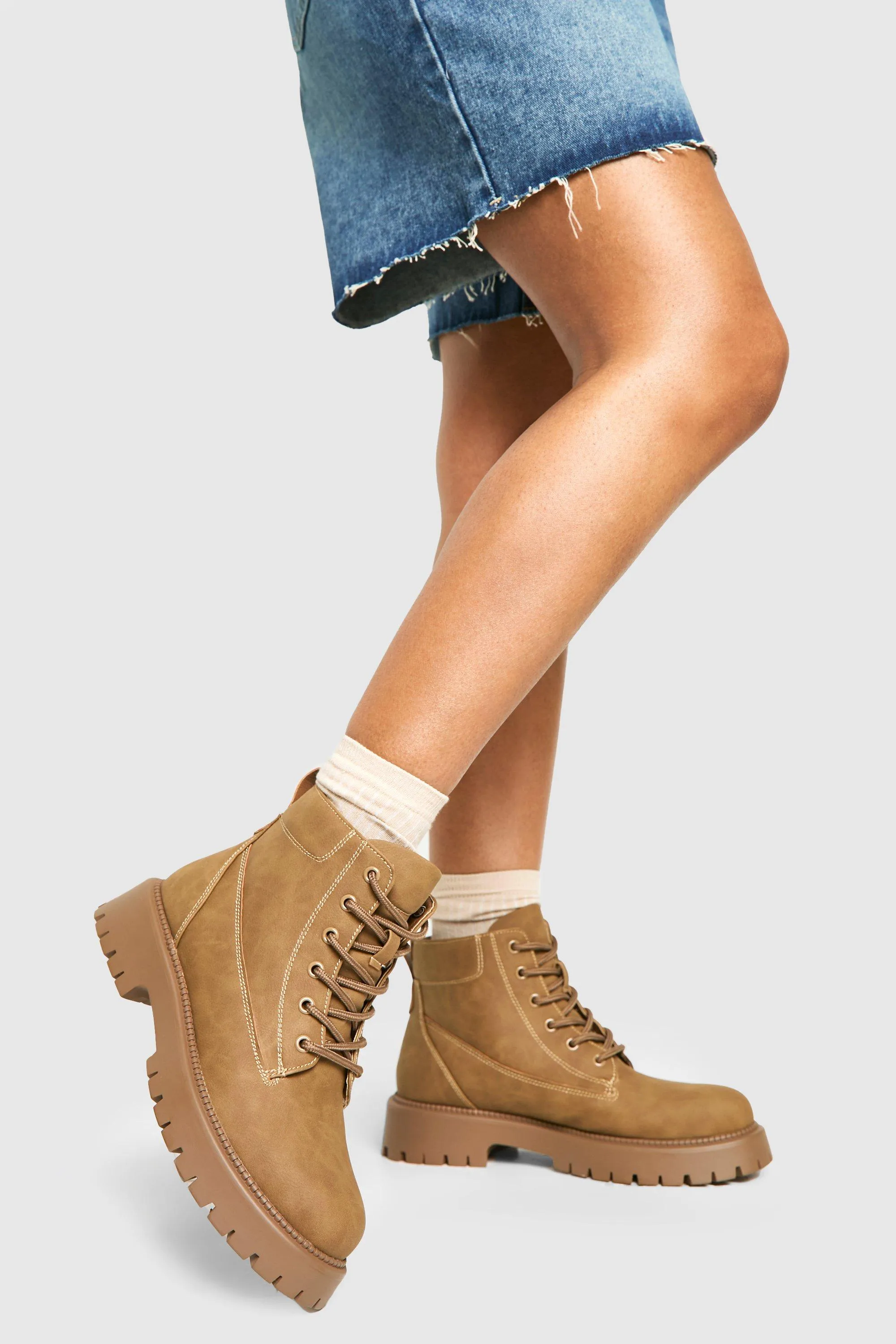 Chunky Lace Up Combat Boots