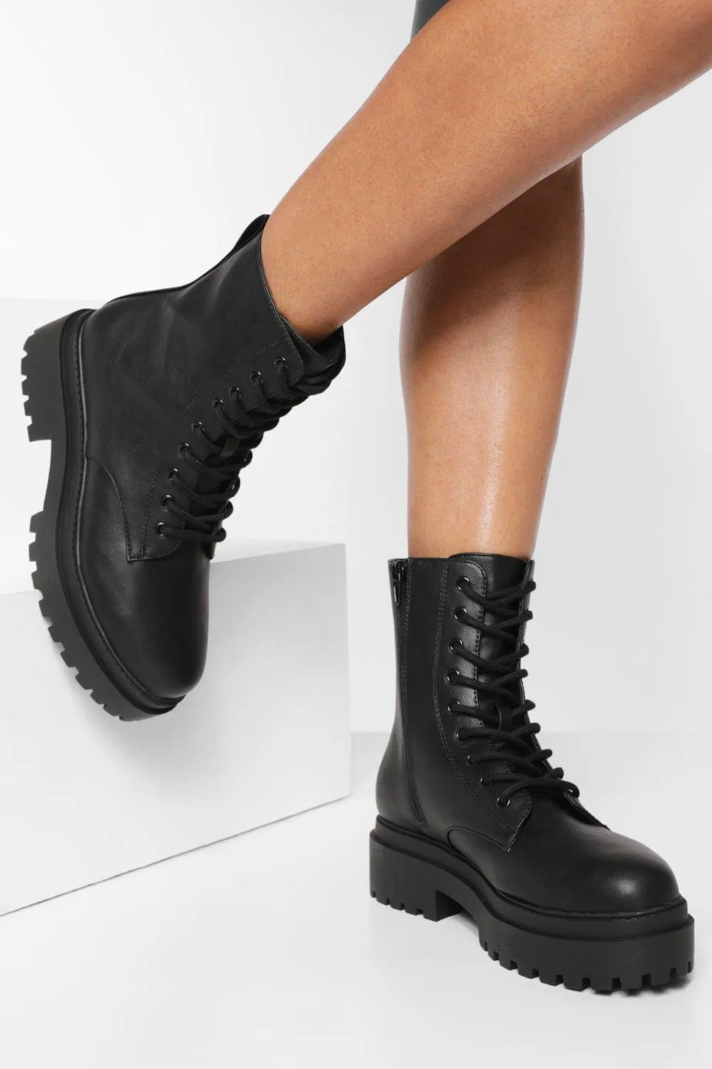 Chunky Lug Combat Boots