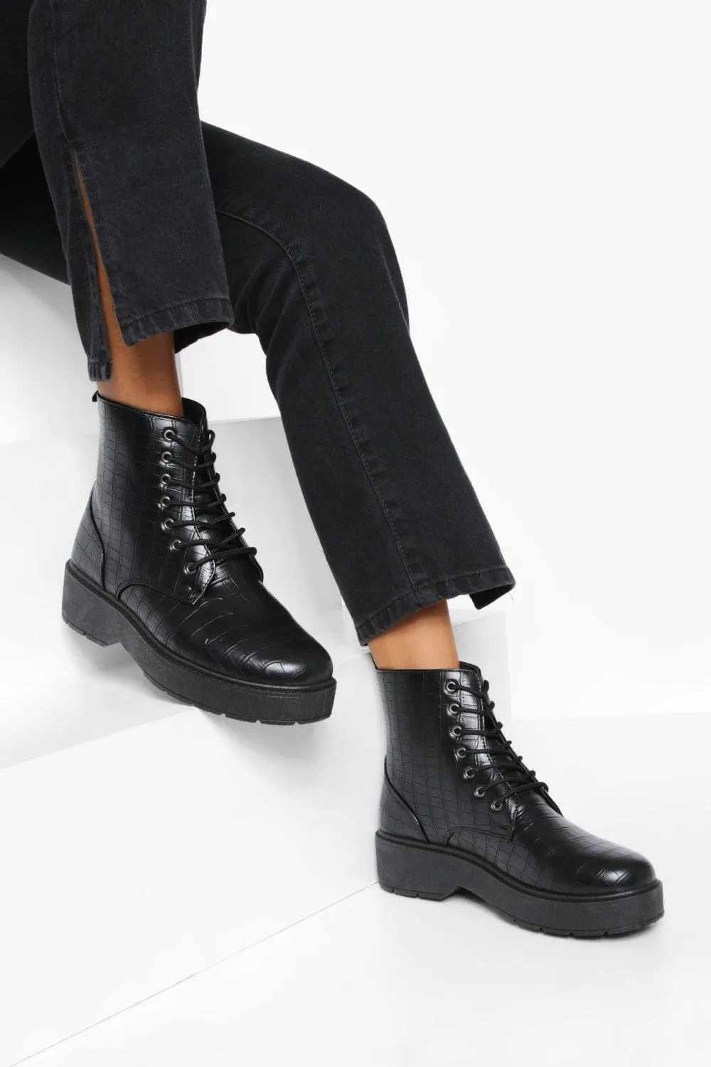 Chunky Platform Combat Boots