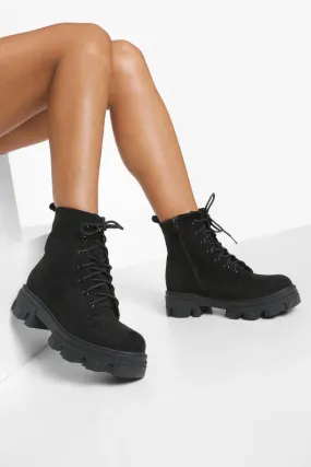 Cleated Chunky Combat Boots