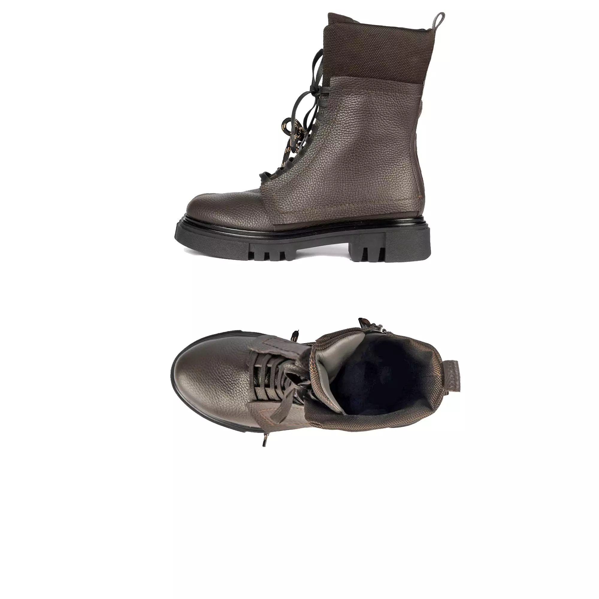 Combat Boot Cervo / Nylon Dark Brown