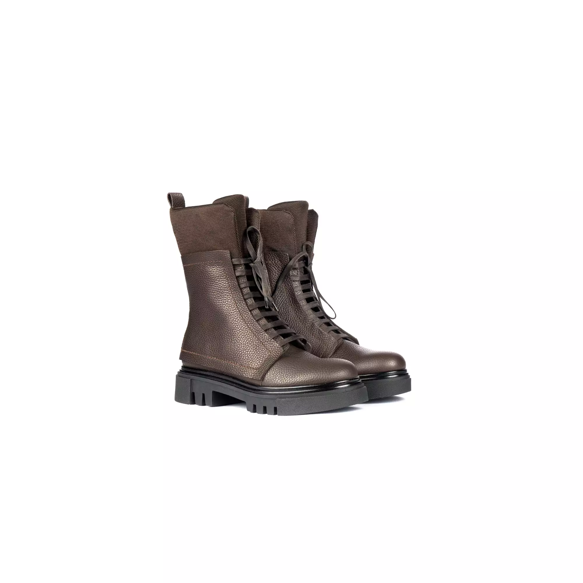 Combat Boot Cervo / Nylon Dark Brown