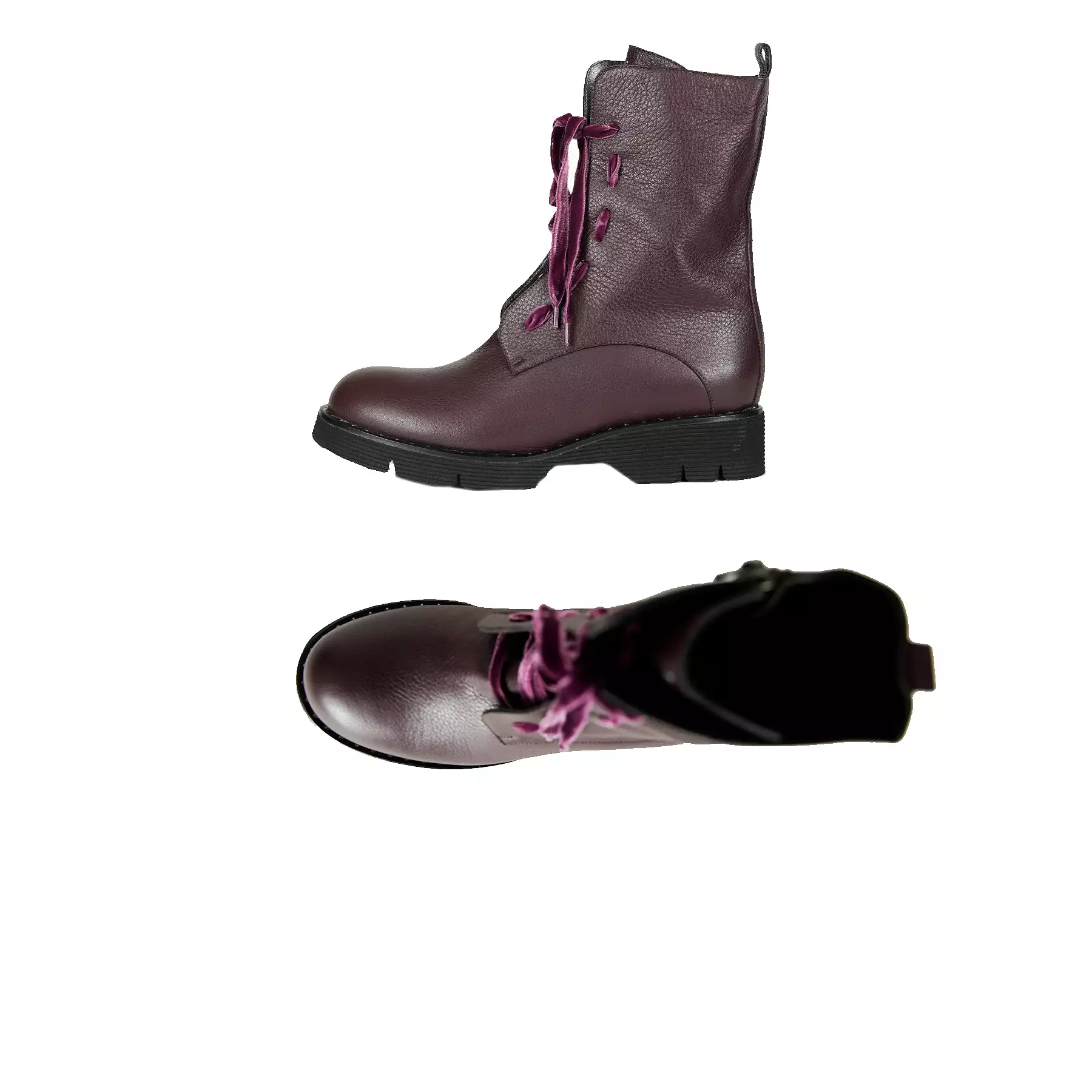 Combat Boot Cervo Burgundy