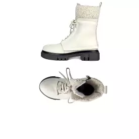 Combat Boot Cervo/Lana Ricciolina Chalk White