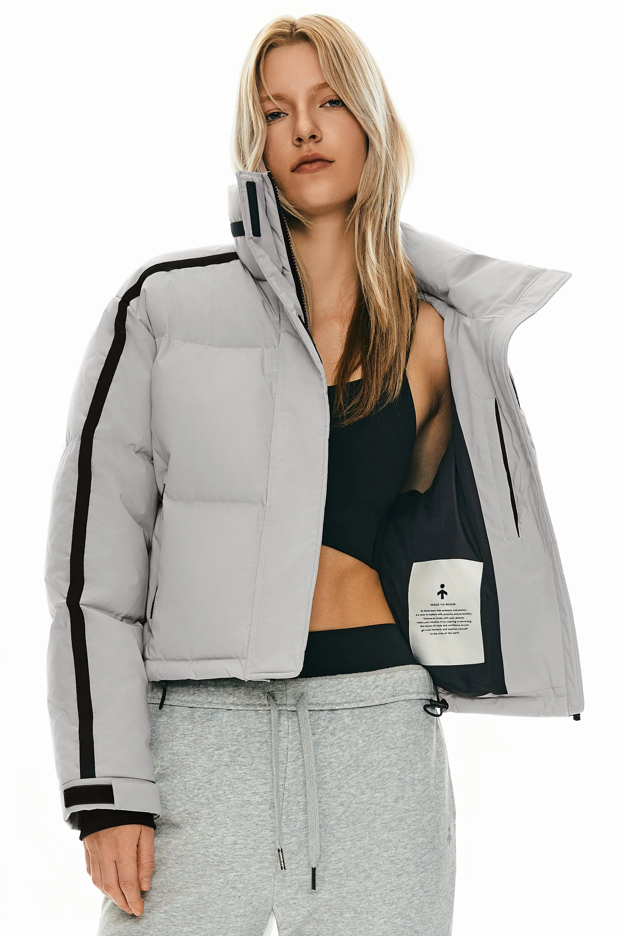 Cropped Quilted Puffer Jacket