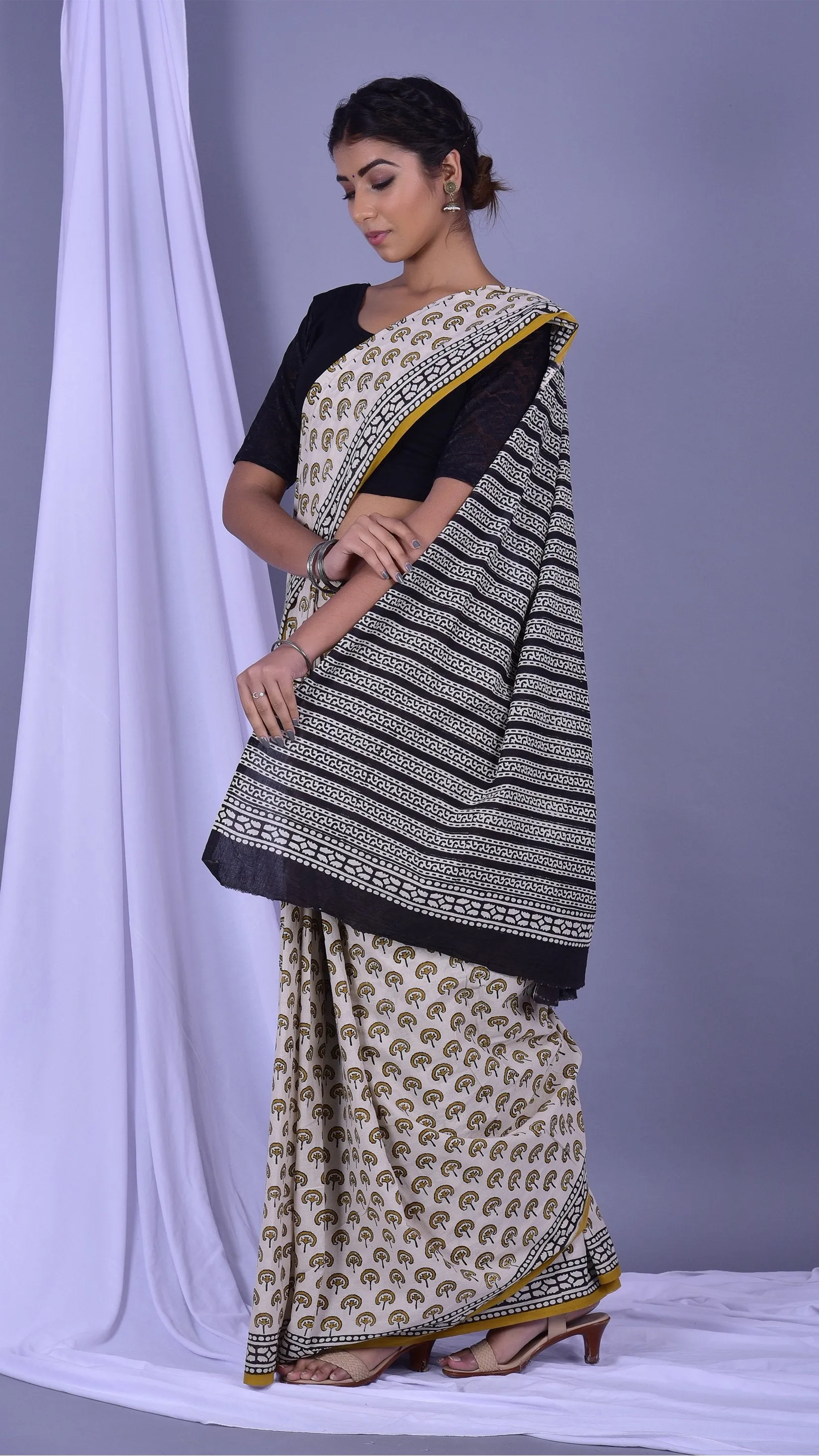 Designer Pure Cotton Mulmul Sarees (RMULSAR02)