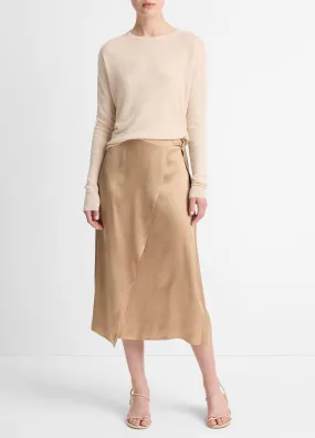 Draped D-Ring Wrap Skirt