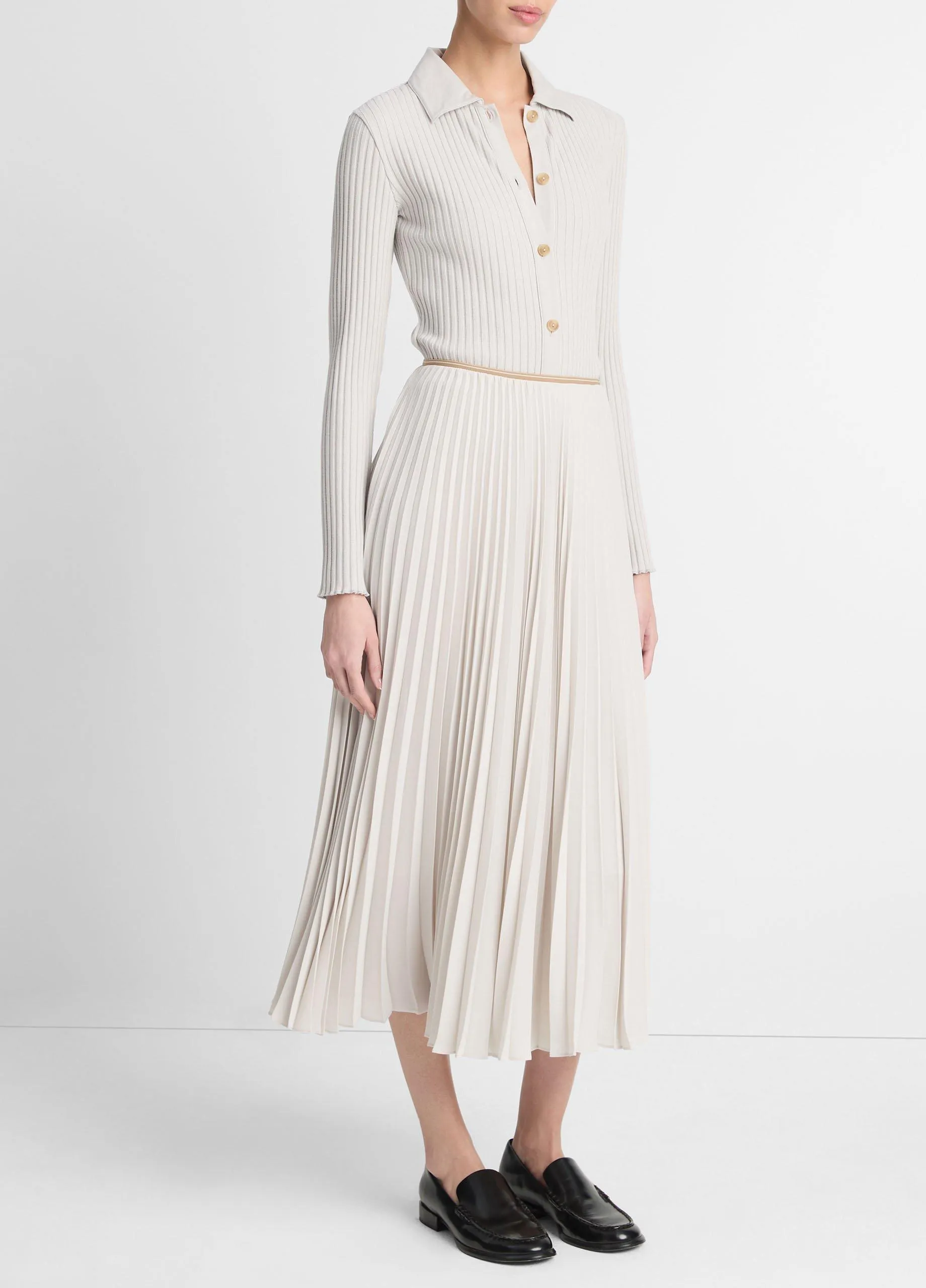 Draped Pleated Skirt