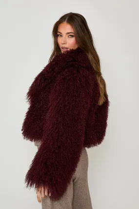 Elsa Cropped Mongolian Fur Coat