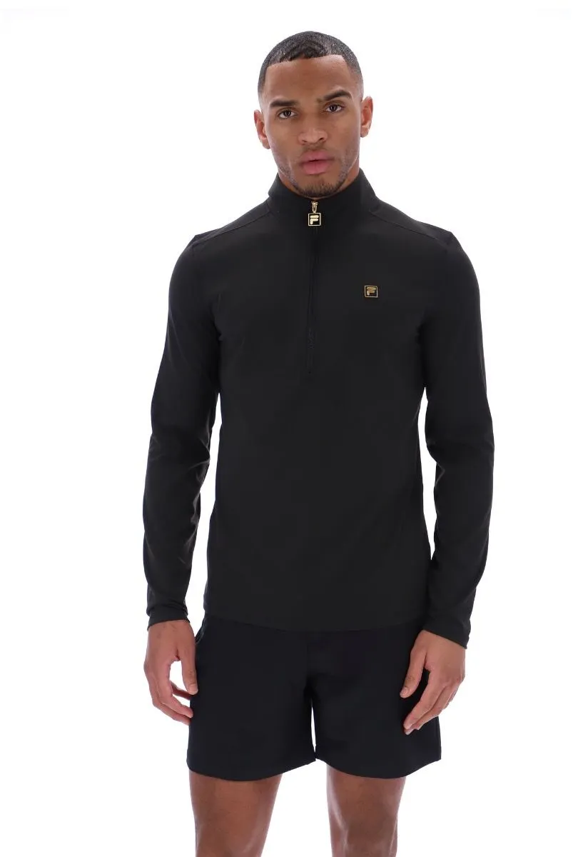 Fila Archer Half Zip Midlayer Track Top Black