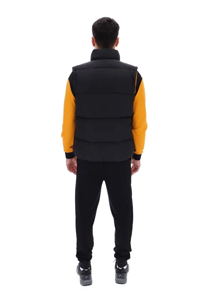 Fila Mackay Heavily Padded Bodywarmer Gilet Black/Yam