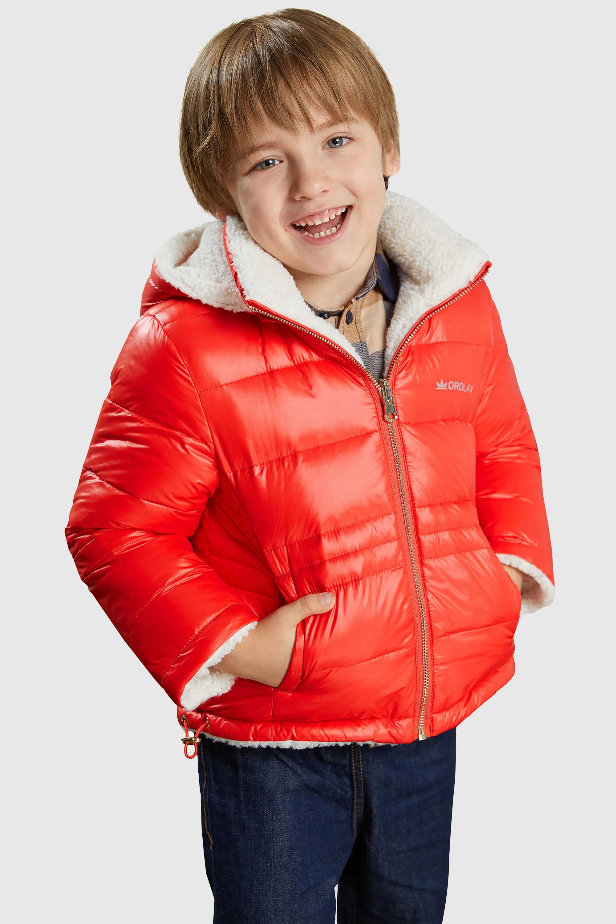 Fleece Down Warm Hooded Puffer Jacket