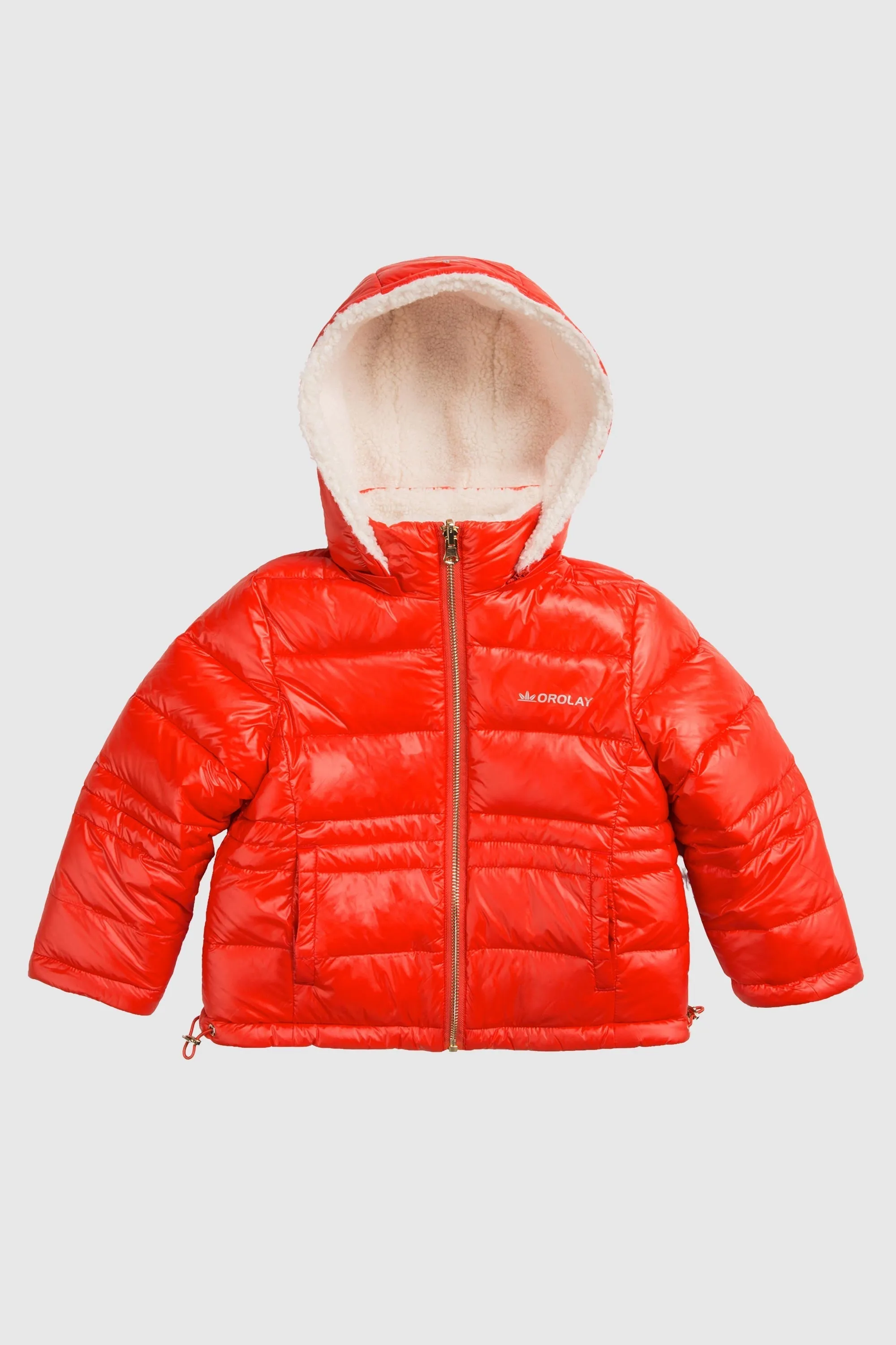 Fleece Down Warm Hooded Puffer Jacket