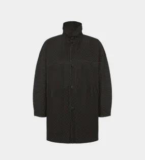 Funnel Neck Coat - Black