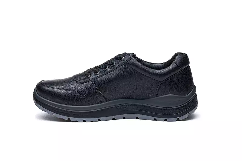 G-Comfort Mens Black leather Shoes Laced Wide Water Repellent R1282S