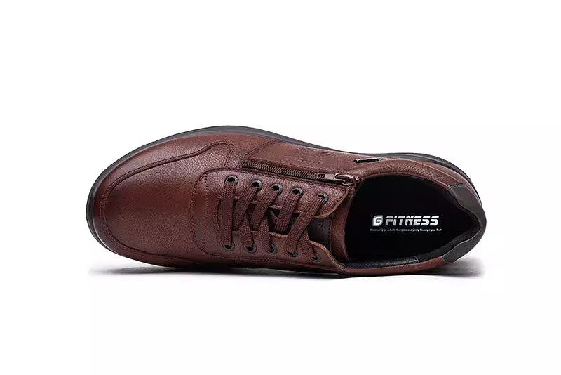 G-Comfort Mens Cognac leather Shoes Laced Wide Water Repellent R1282S