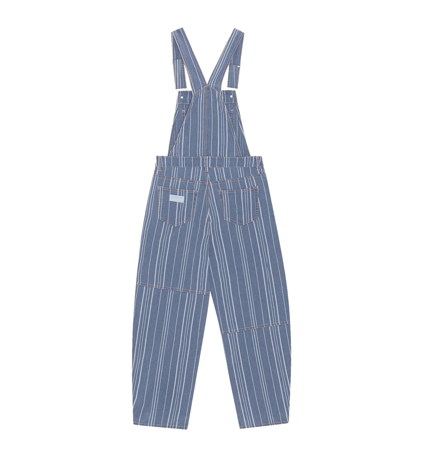 GANNI Stripe Denim Overalls