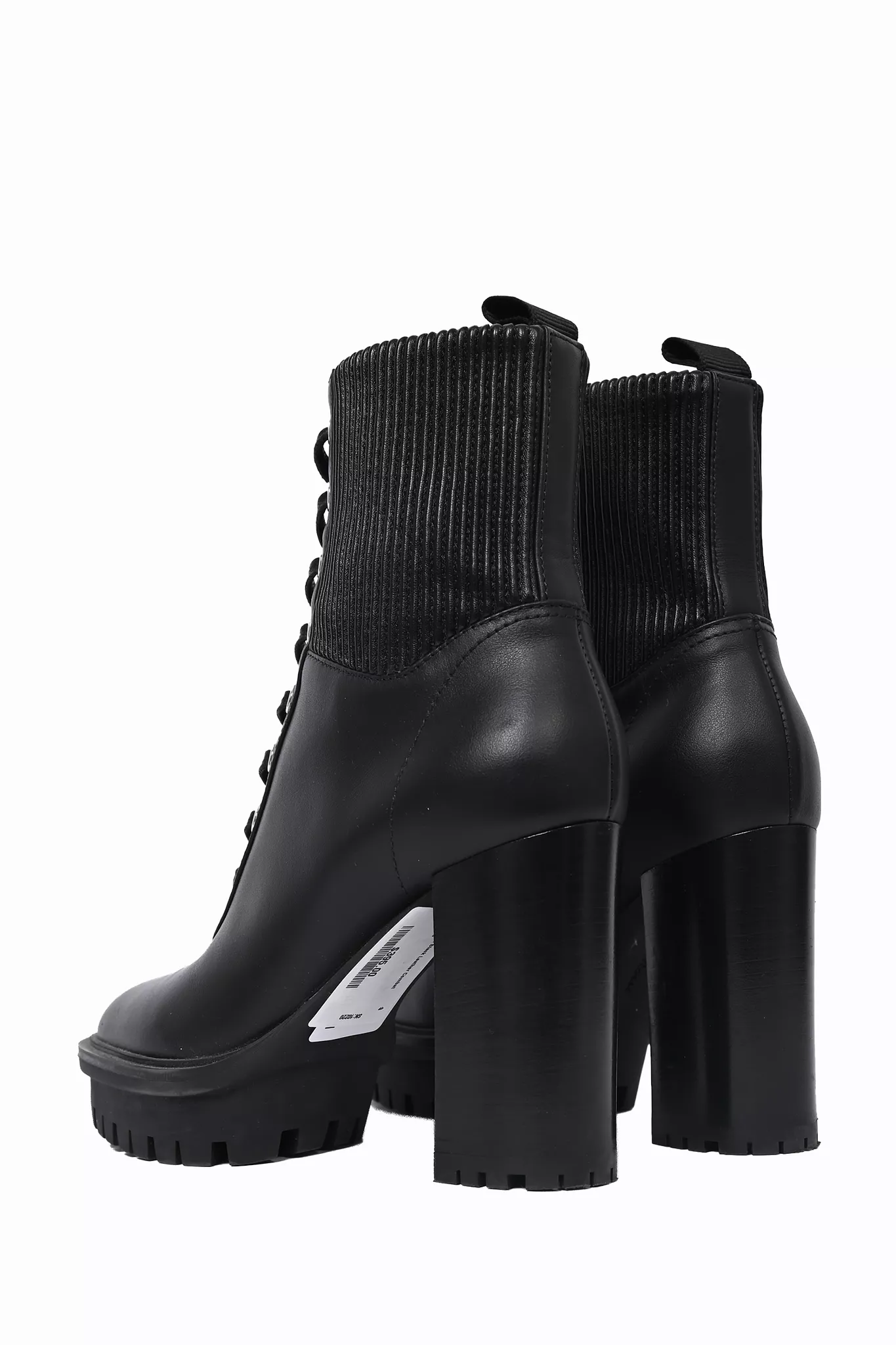 Gianvito Rossi Black Leather Combat Boots Size 36